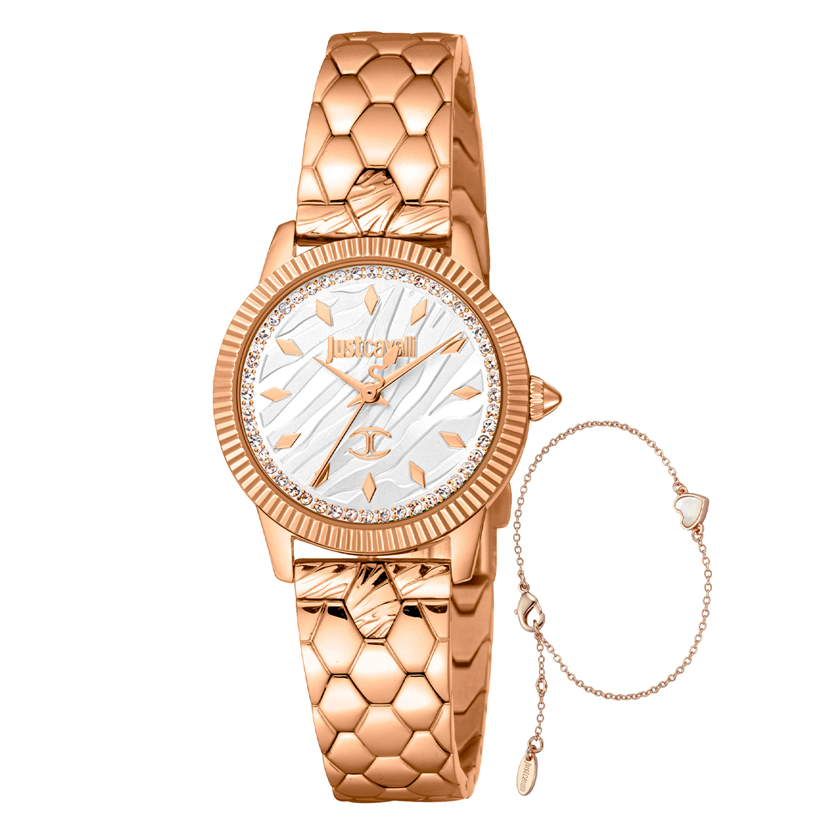 MONTRE JUST CAVALI FEMME SIMPLE ACIER